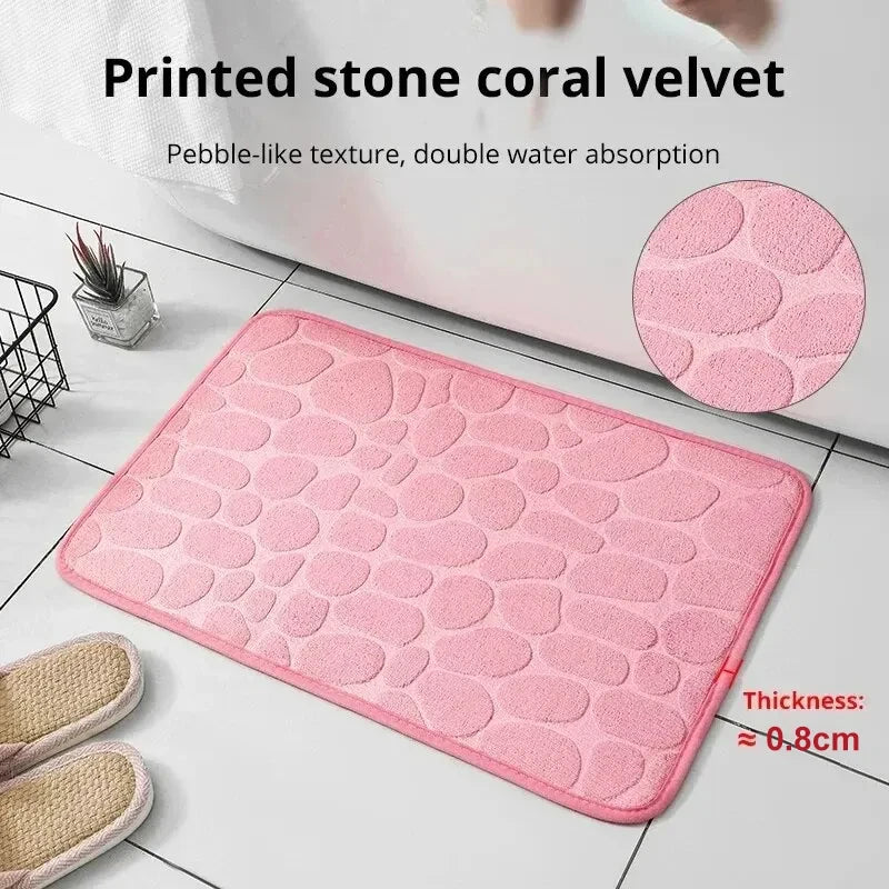 Embossed Pebble Bathroom Mat