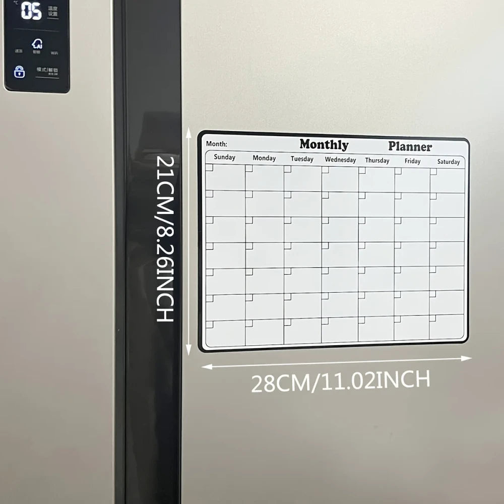 Magnetic Dry Erase Refrigerator Calendar