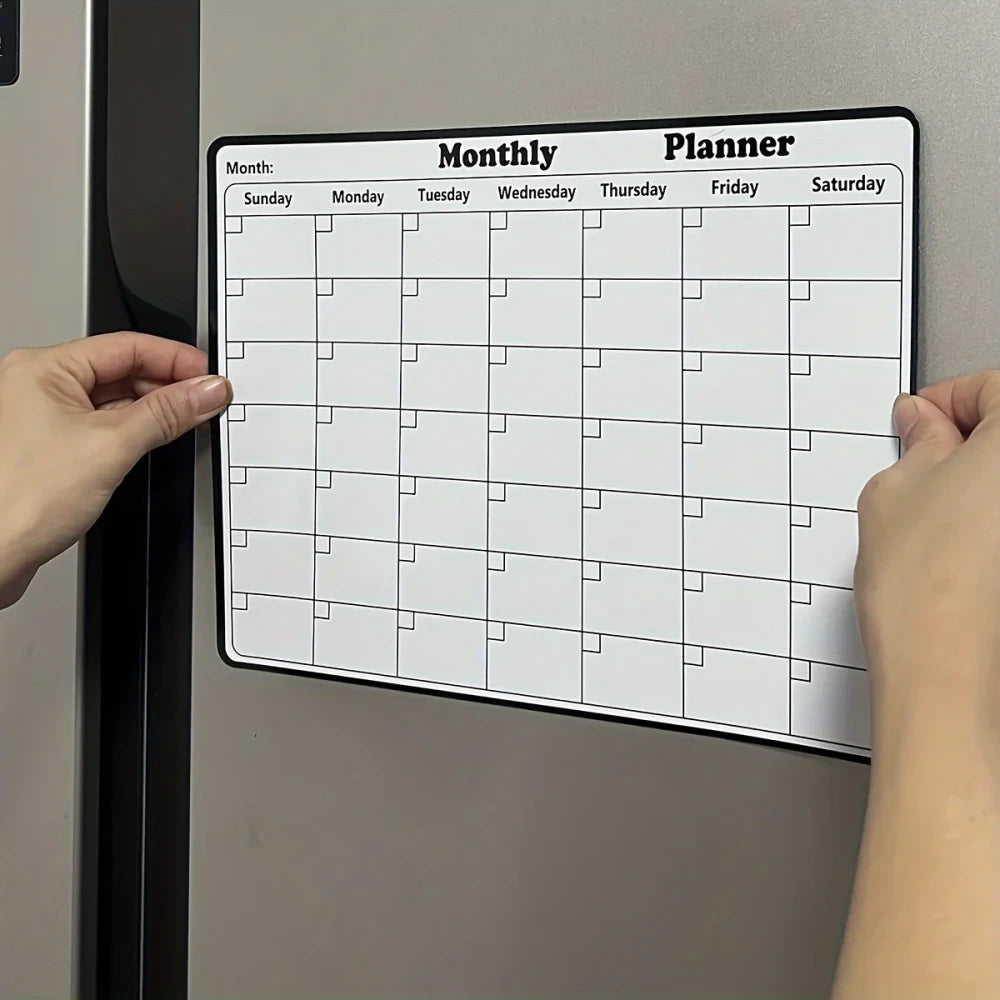 Magnetic Dry Erase Refrigerator Calendar