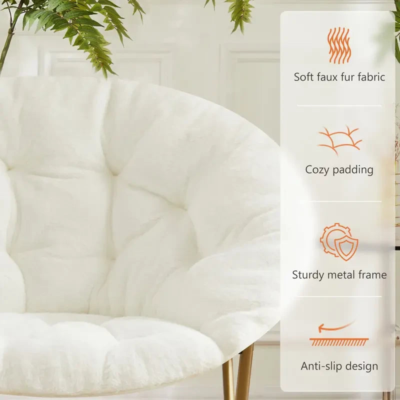 Faux Fur Saucer Chair