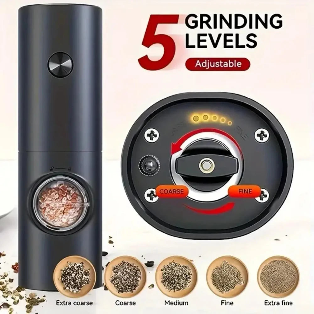 Electric Salt and Pepper Grinder Set