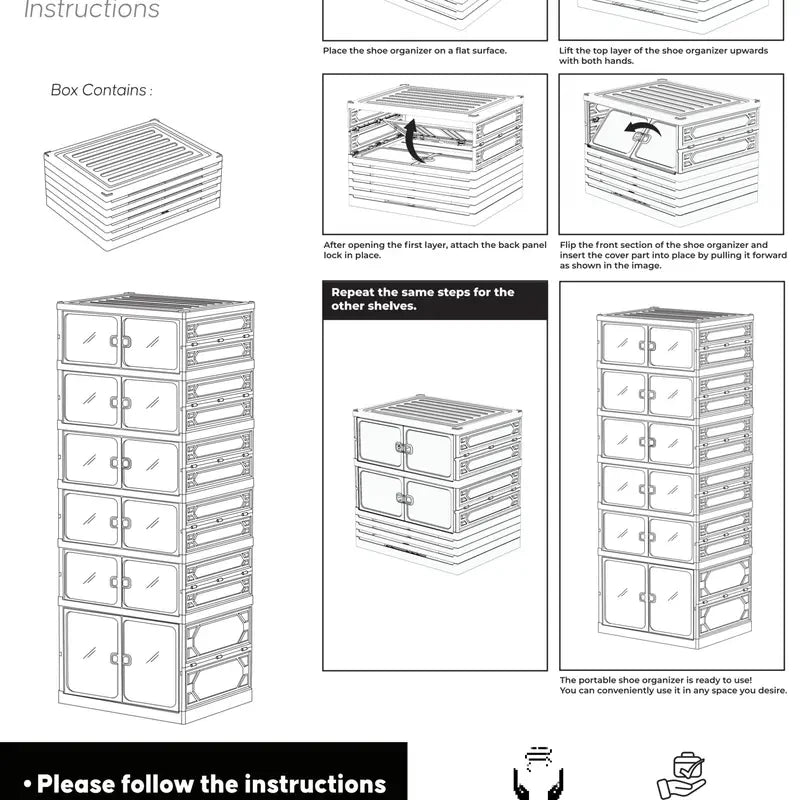 Folding Transparent Shoe Cabinet